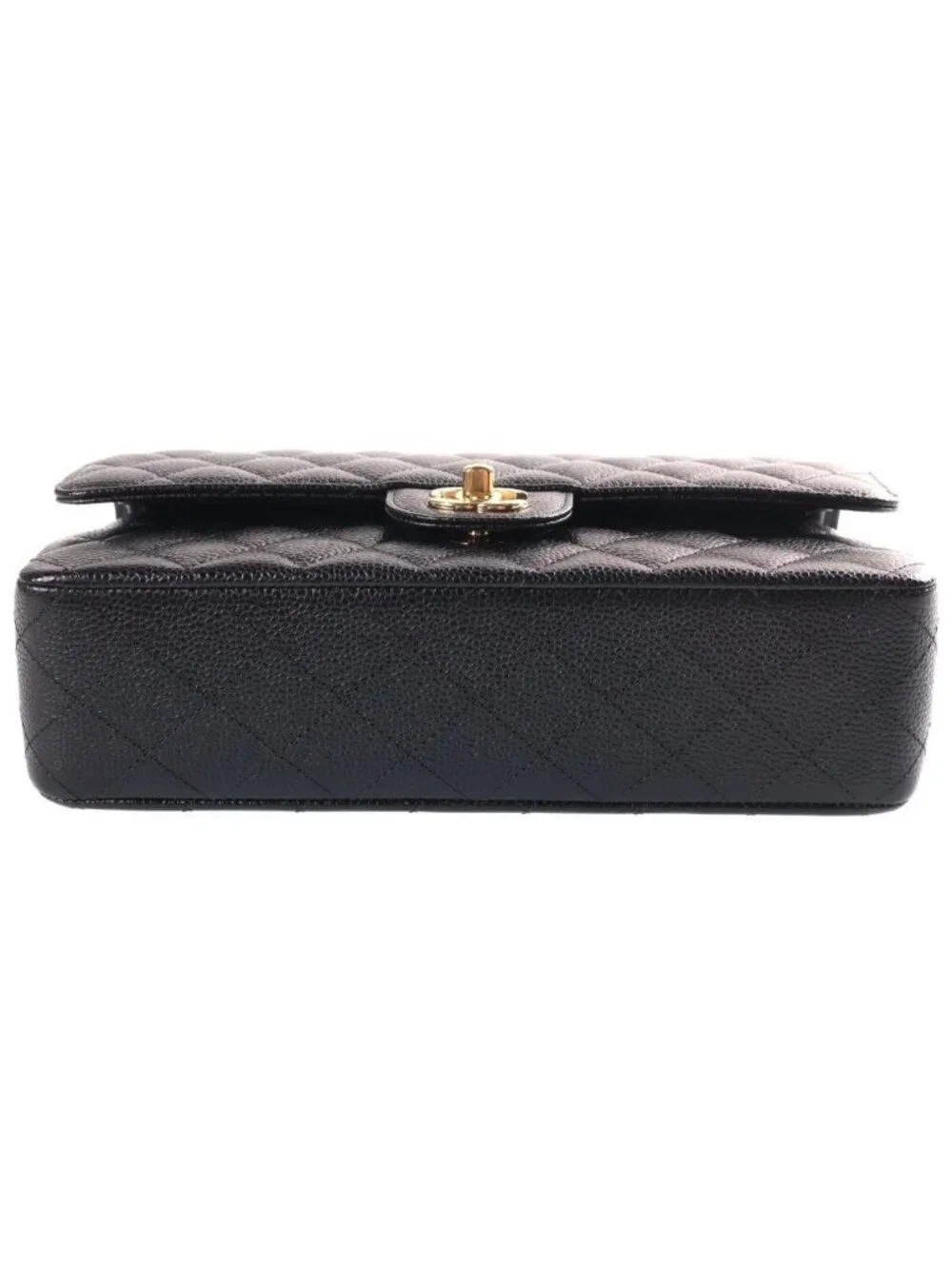 Chanel 25 Caviar Leather Double Flap Chain Shoulder Bag